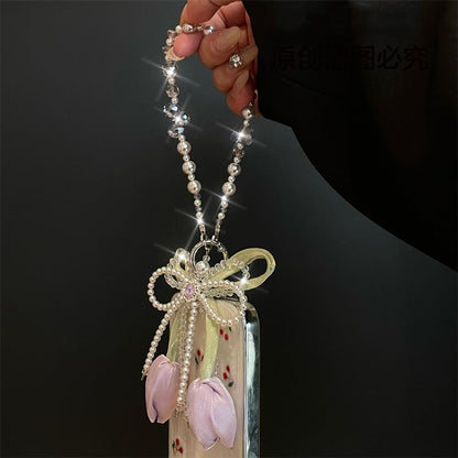 mit Faux Pad Lanyard Pearl Phone