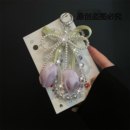 mit Faux Pad Lanyard Pearl Phone