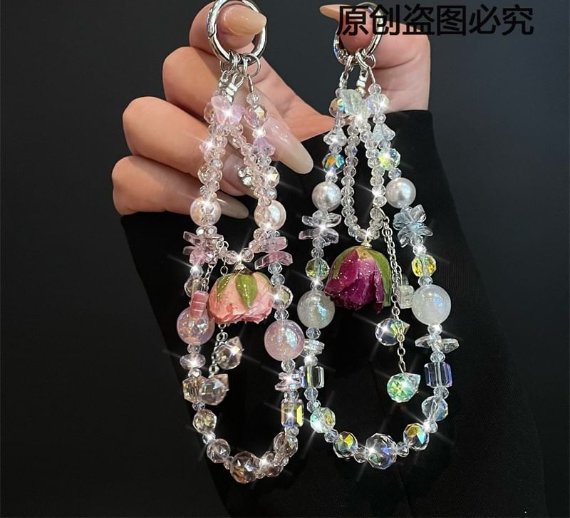 Lanyard Phone with Beaded Pad