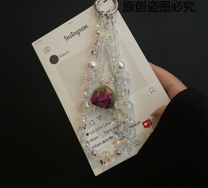 Lanyard Phone with Beaded Pad