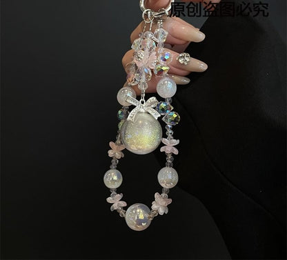 with Phone Lanyard Pearl Faux Pad