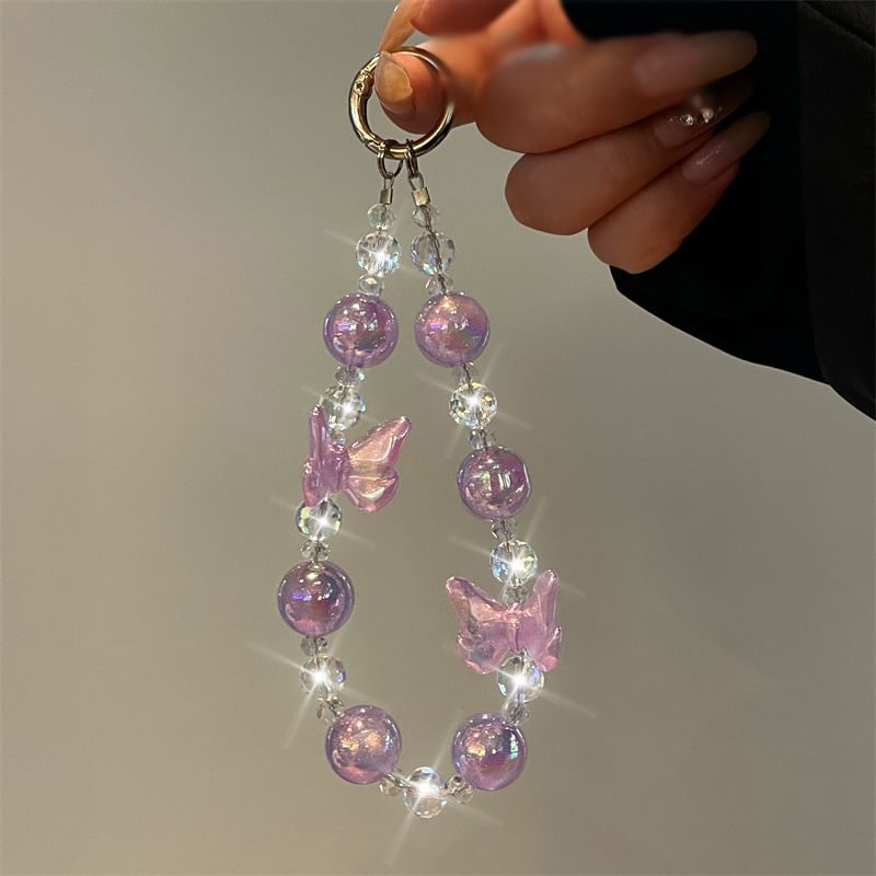 Lanyard Telefon Perlen Schmetterling