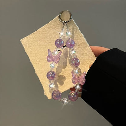 Lanyard Telefon Perlen Schmetterling