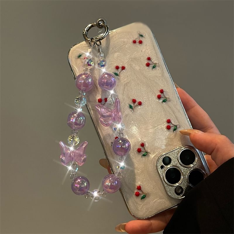 Lanyard Phone Beaded Butterfly