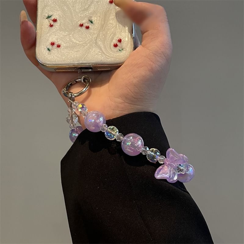 Lanyard Phone Beaded Butterfly