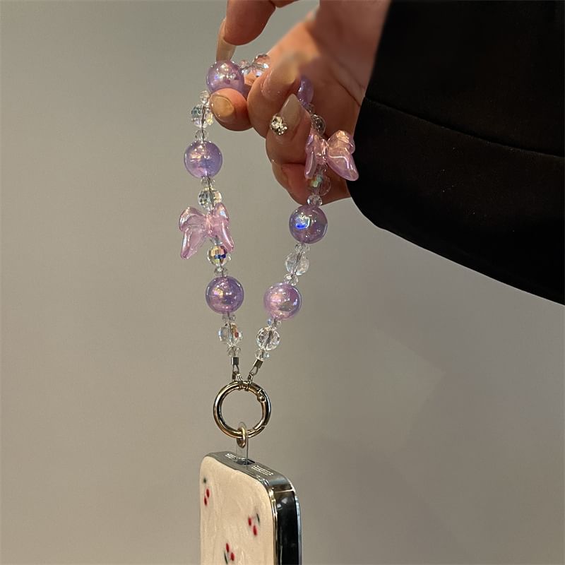 Lanyard Phone Beaded Butterfly