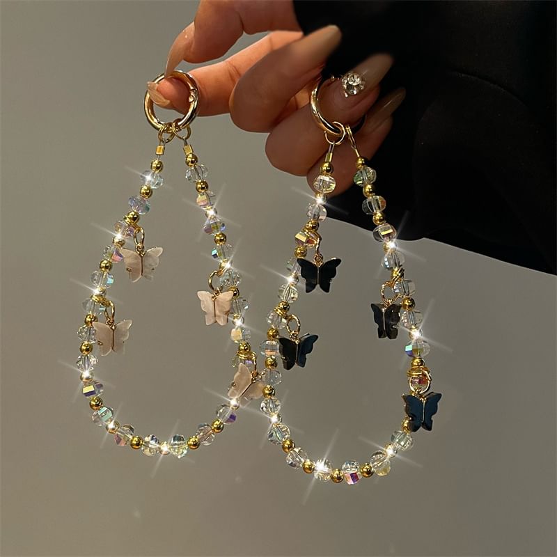 Beaded Butterfly Lanyard Phone