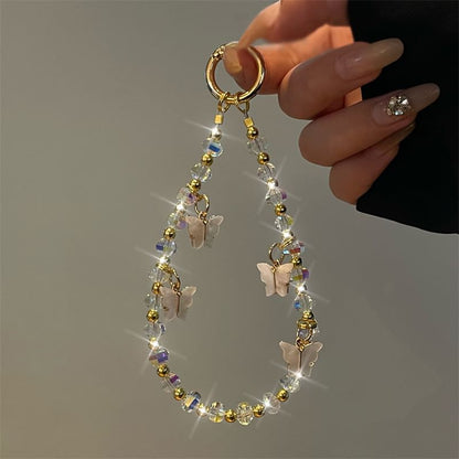 Beaded Butterfly Lanyard Phone