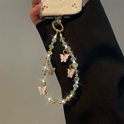 Beaded Butterfly Lanyard Phone