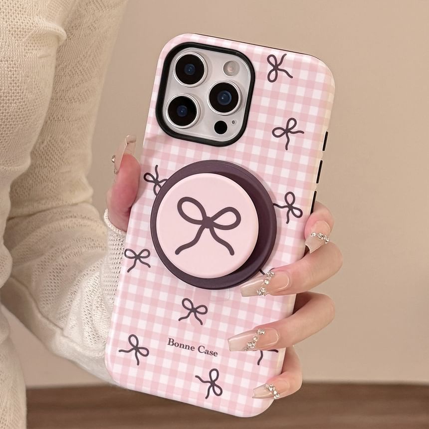 Plaid Magnetic Phone Case - Compatible with iPhone and MagSafe