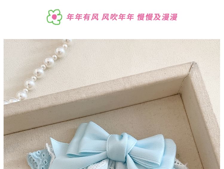 / リボンレースセットクリップヘア