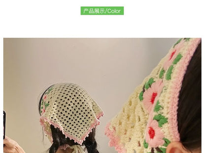Floral Knit Head Band