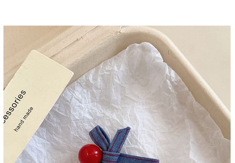 Denim Clip Set Hair Bow