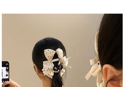 Dotted Bow Hair Claw