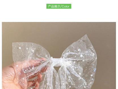 Bow Lace Sequined Hair Clip