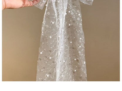 Bow Lace Sequined Hair Clip