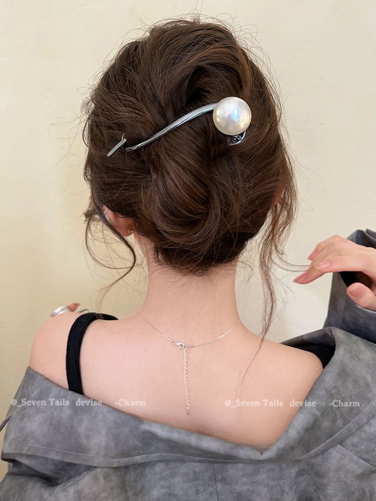 Clip Faux Pearl Hair