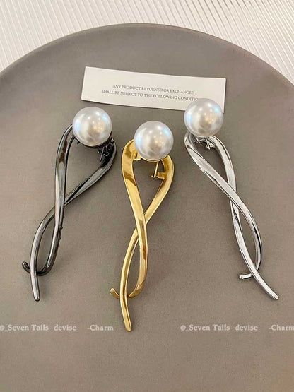 Clip Faux Pearl Hair