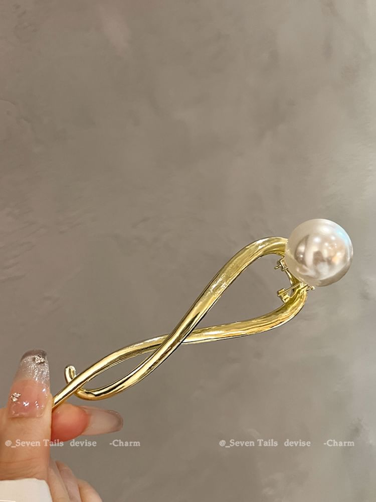 Clip Faux Pearl Hair