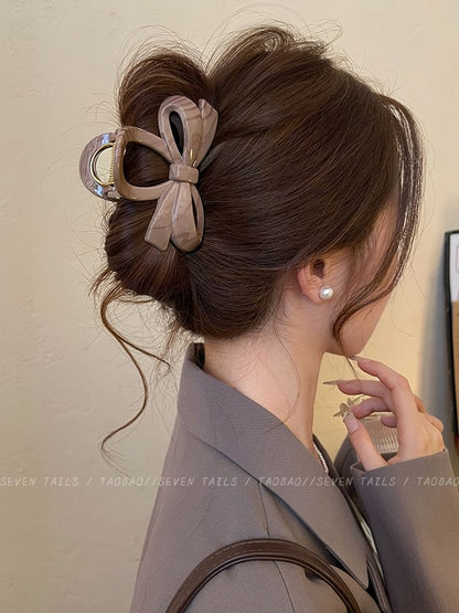 Bow Clip Claw Hair Acrylic
