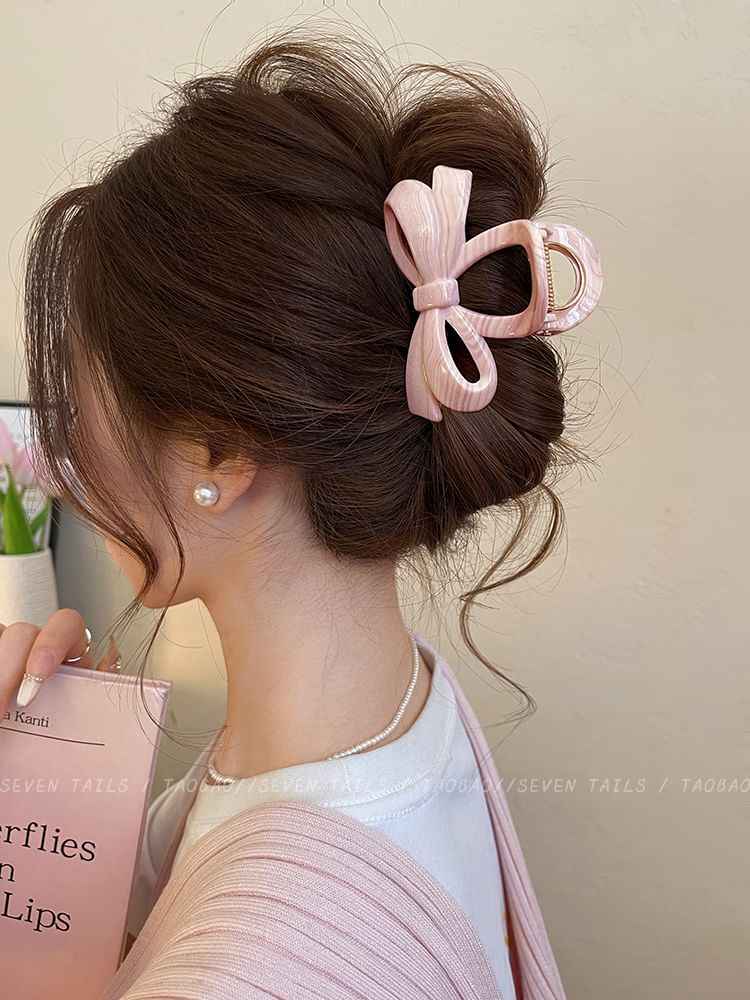 Bow Clip Claw Hair Acrylic