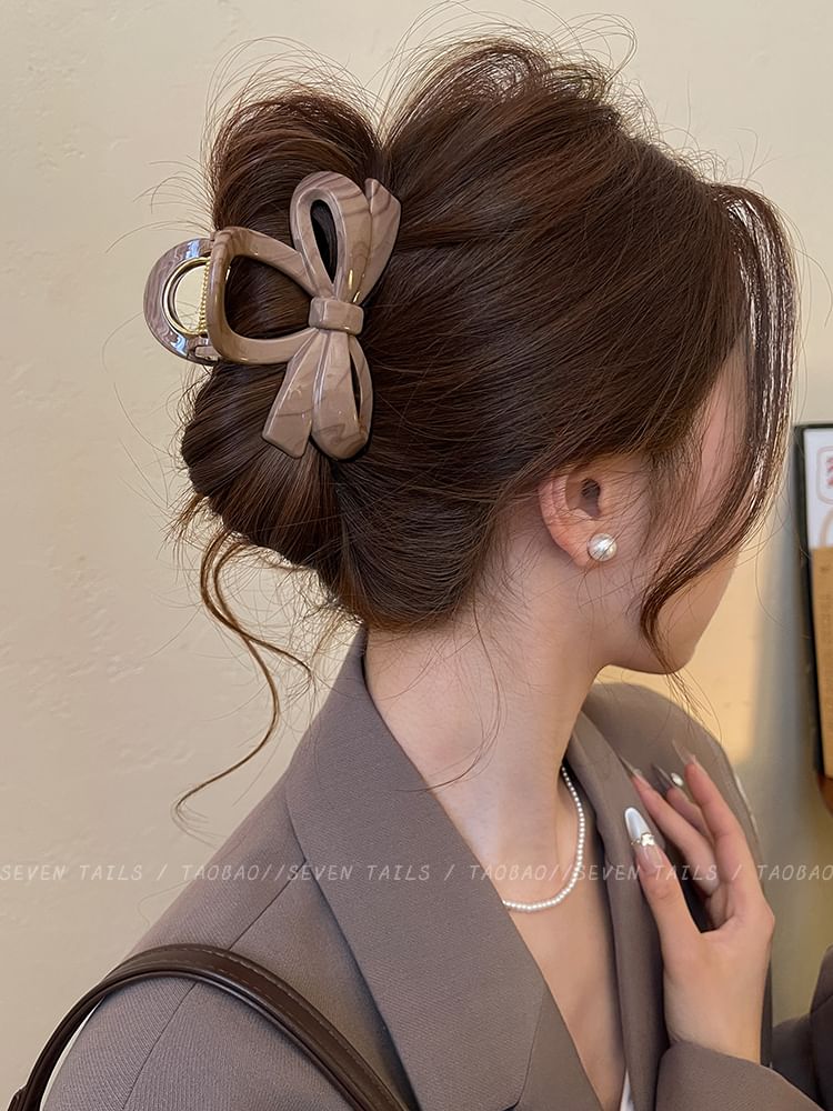 Bow Clip Claw Hair Acrylic