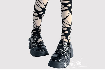 Strumpfhose Uni Distressed