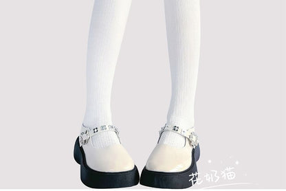 Overknee-Socken mit Schleife