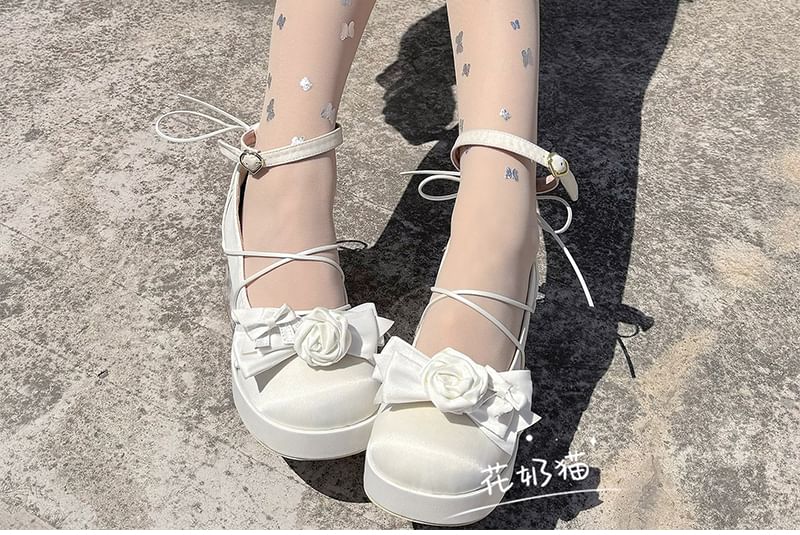 Strumpfhose mit Schmetterlingsmuster, transparent