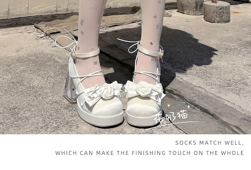 Tights Butterfly Print Sheer