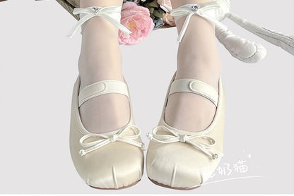 Ribbon Sheer Socks Rhinestone