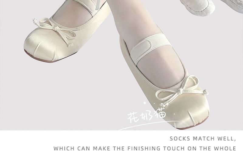 Ribbon Sheer Socks Rhinestone