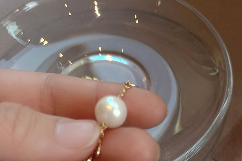 フェイクリーフパールチョーカー