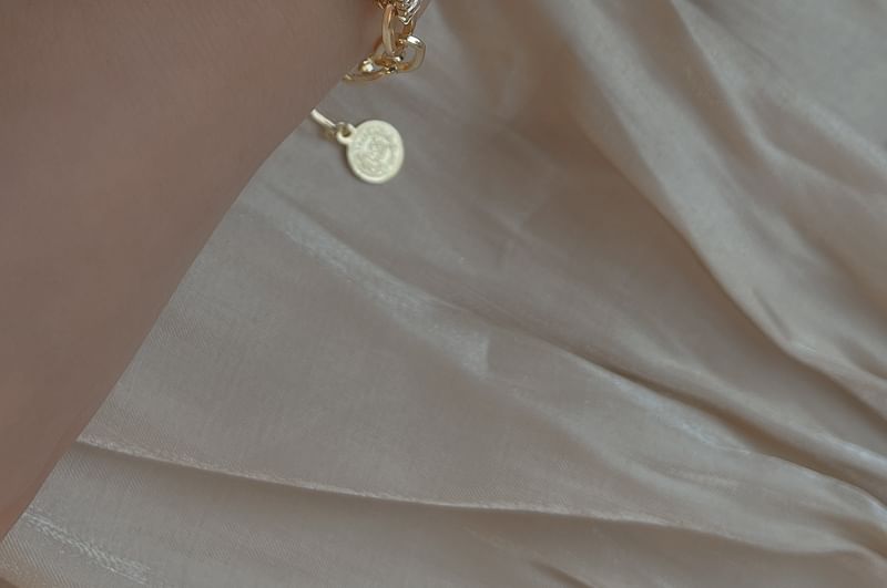 ラインストーンチェーンブレスレット