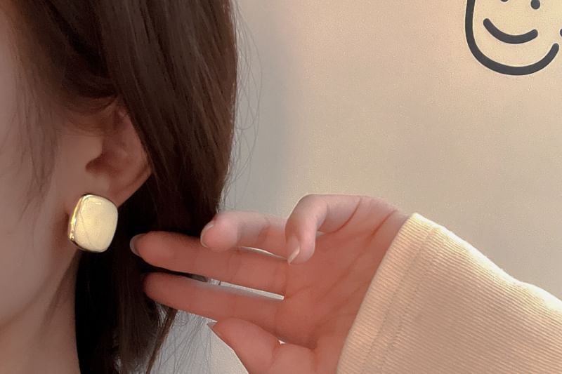 Silberohrring 925 Sterling Quadrat Ohrstecker