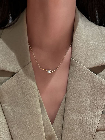 ネックレスペンダントパールフェイク