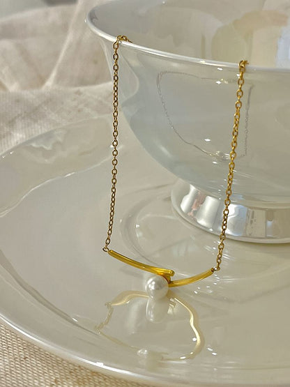 ネックレスペンダントパールフェイク