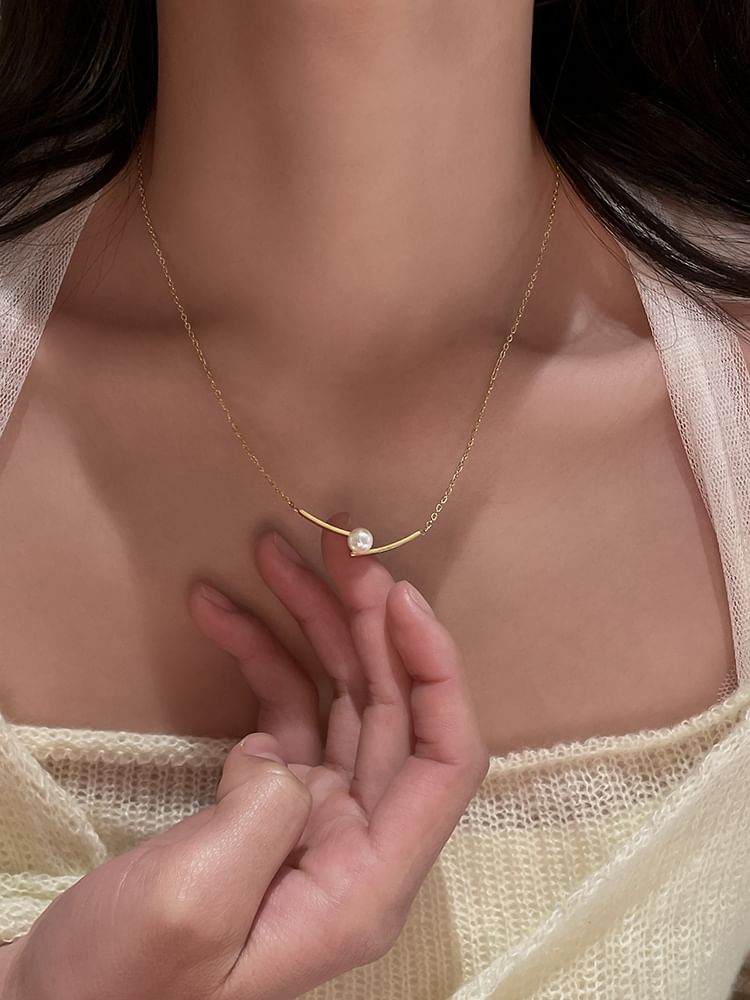 ネックレスペンダントパールフェイク