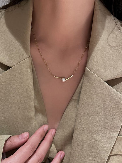 ネックレスペンダントパールフェイク