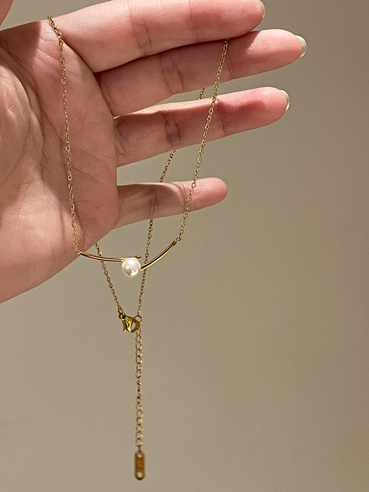 ネックレスペンダントパールフェイク