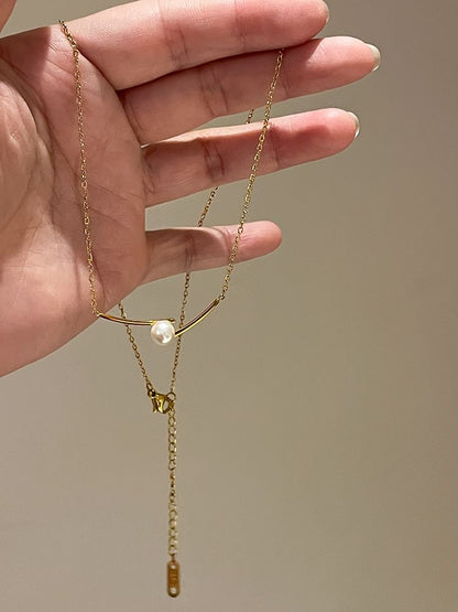 ネックレスペンダントパールフェイク