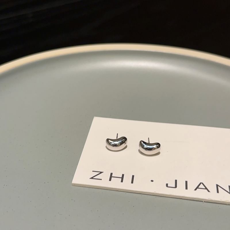 925 Silber Sterling Ohrstecker Bean