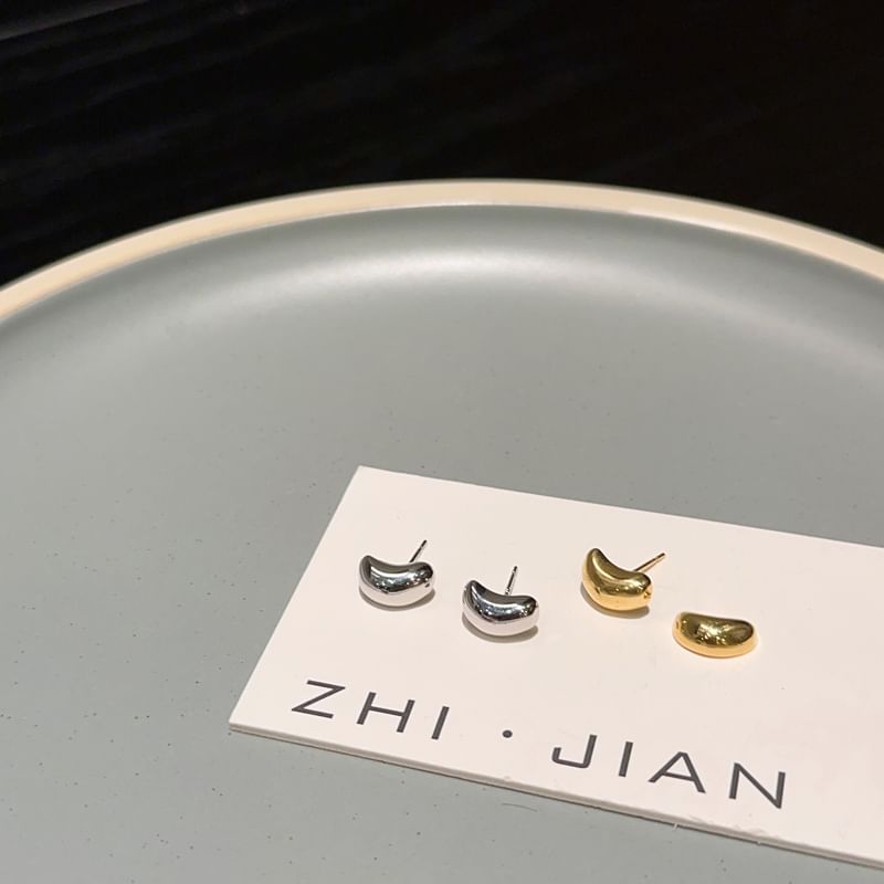 925シルバースターリングスタッドイヤリングビーン