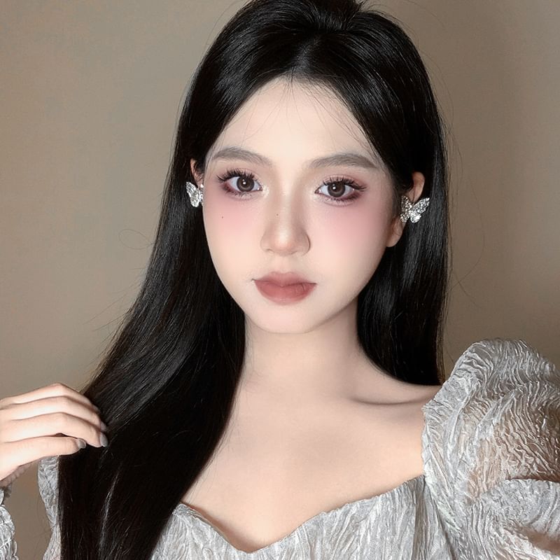 Butterfly Rhinestone Ear Cuff