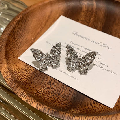 Butterfly Rhinestone Ear Cuff