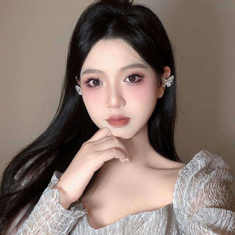 Butterfly Rhinestone Ear Cuff