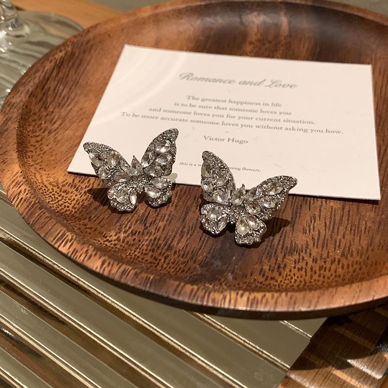 Butterfly Rhinestone Ear Cuff