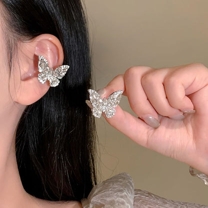Butterfly Rhinestone Ear Cuff