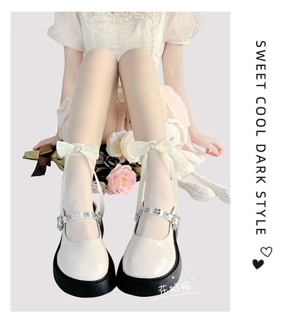 Bow Sheer Socks Crew
