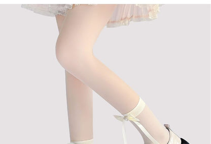 Bow Sheer Socks Crew